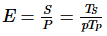 E=s/p E=s/p